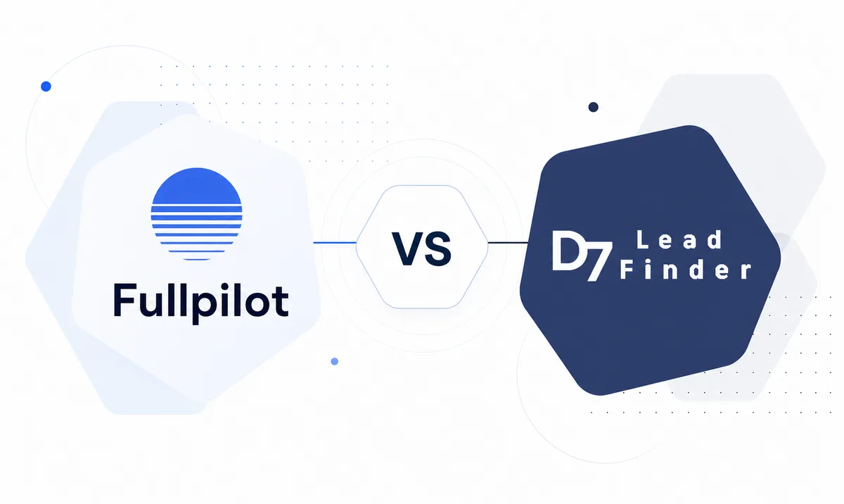 Fullpilot vs D7 Lead Finder comparison graphic