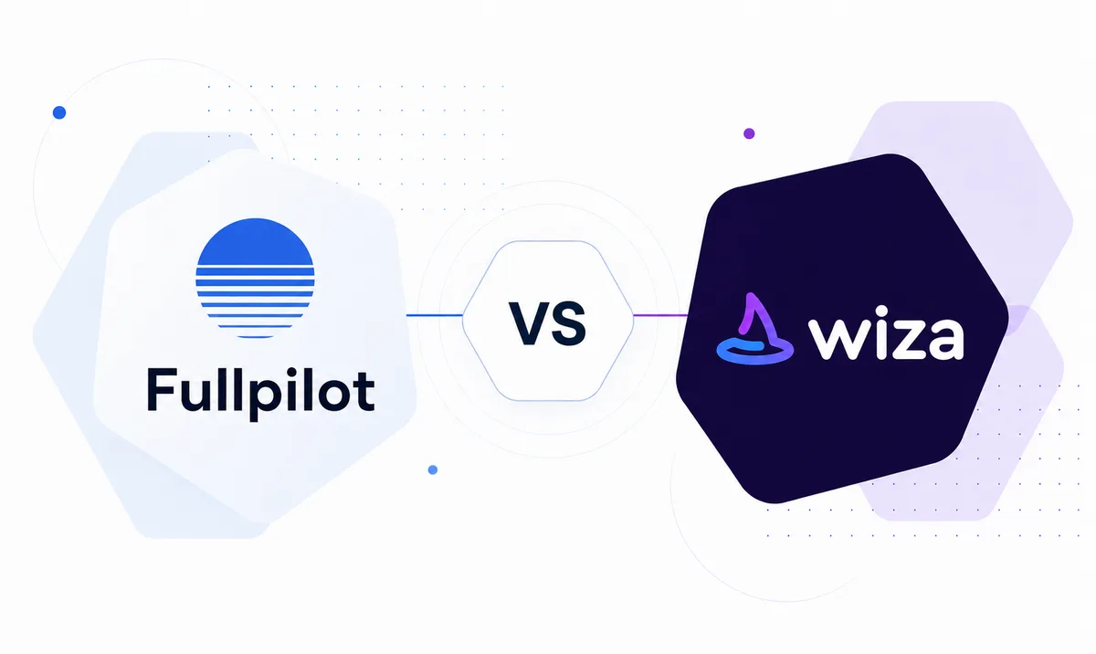 Fullpilot vs Wiza comparison graphic