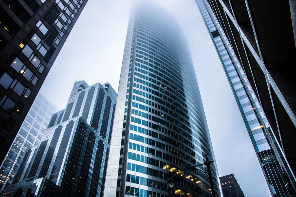 Financial district office towers