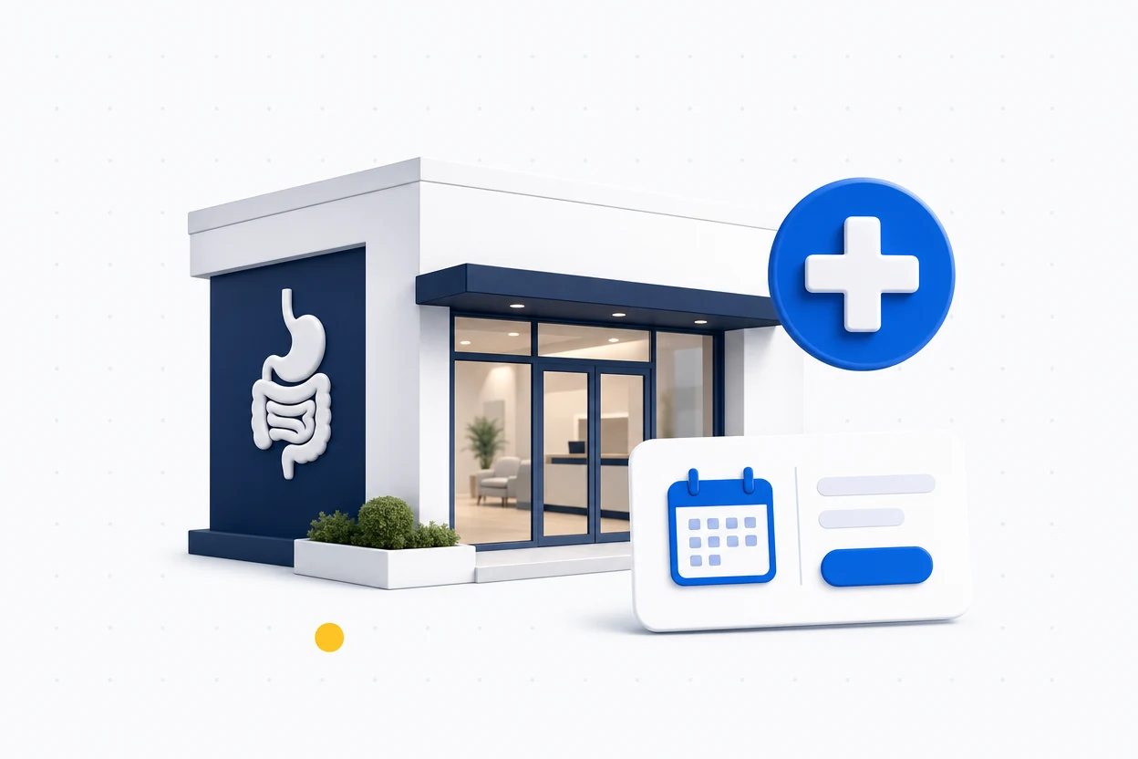 Gastroenterologist leads in Fullpilot illustration