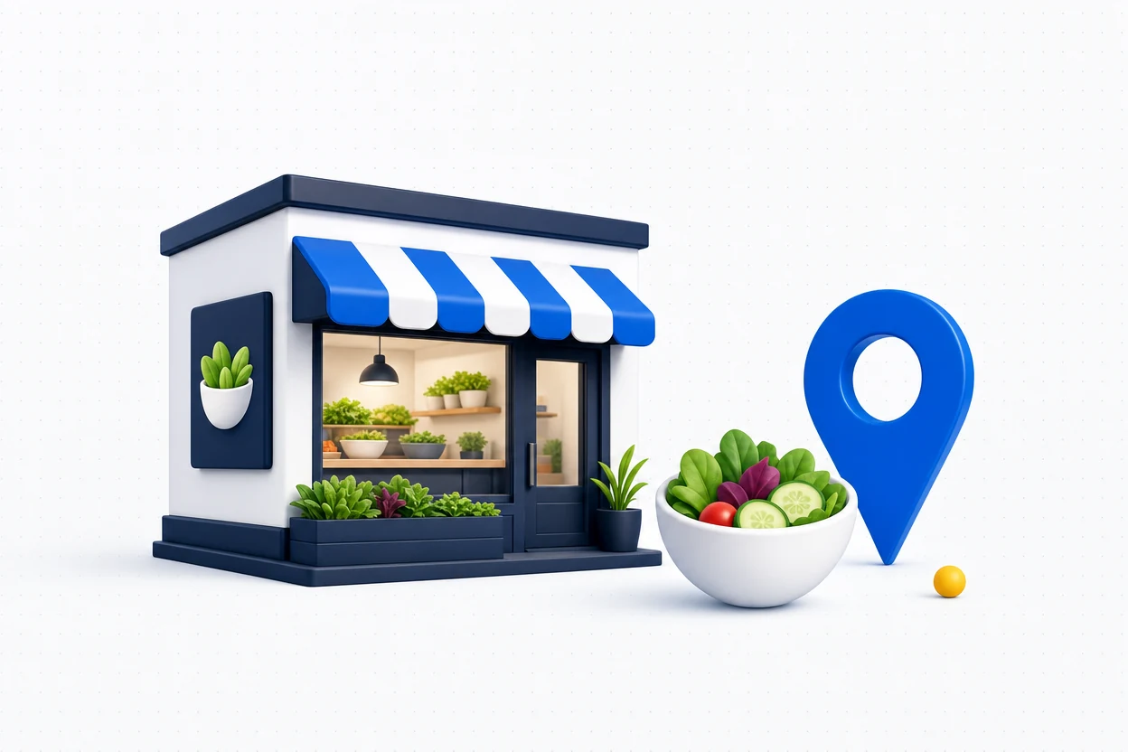 Salad shop leads in Fullpilot illustration